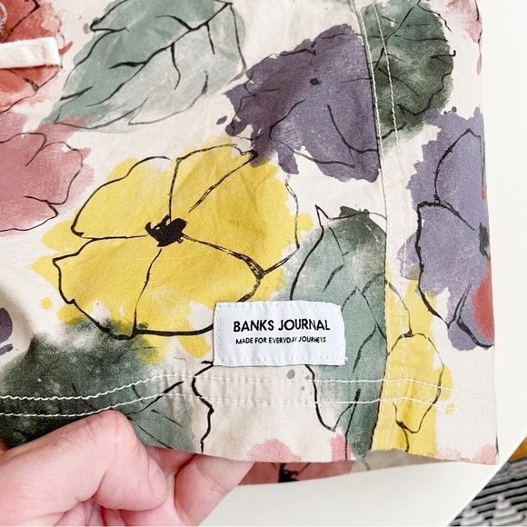 Banks Journal 7” Soho Flower Print Swim Board Short Men’s XL Lined - Picture 5 of 9